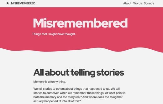 Misremembered